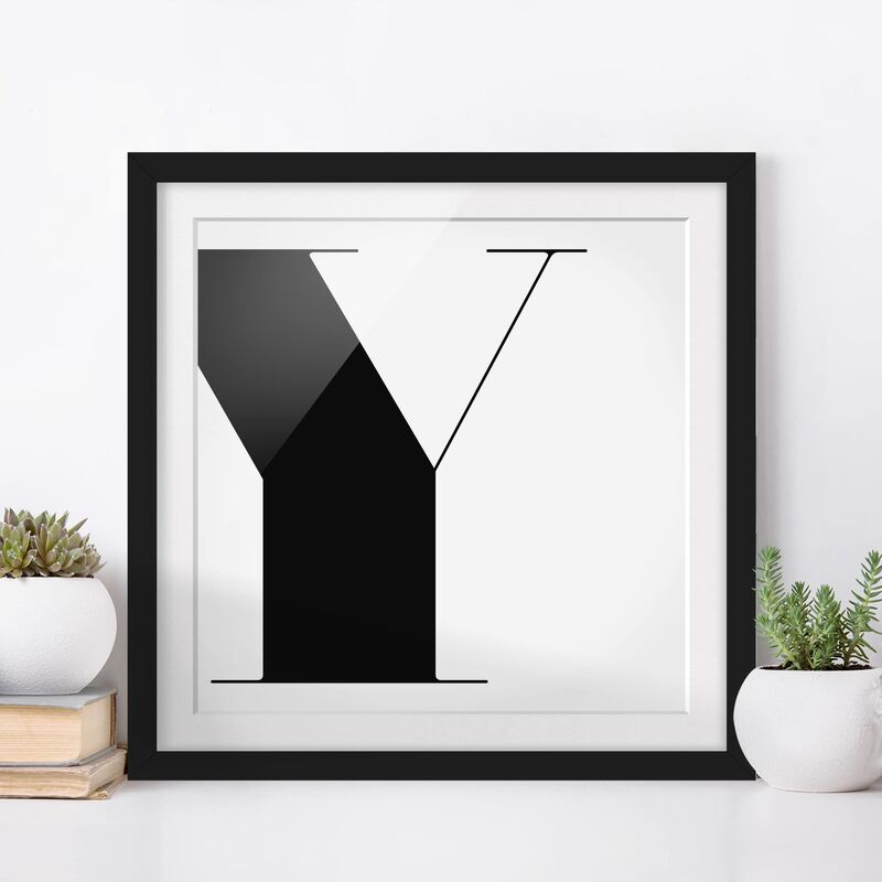 

Póster enmarcado - Antiqua Letter Y Dimensión LxA: 30cm x 30cm, Marco: Negro
