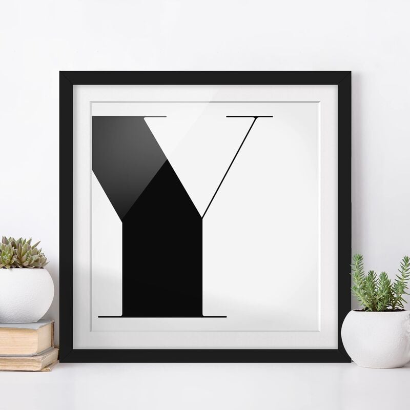

Póster enmarcado - Antiqua Letter Y Dimensión LxA: 50cm x 50cm, Marco: Negro