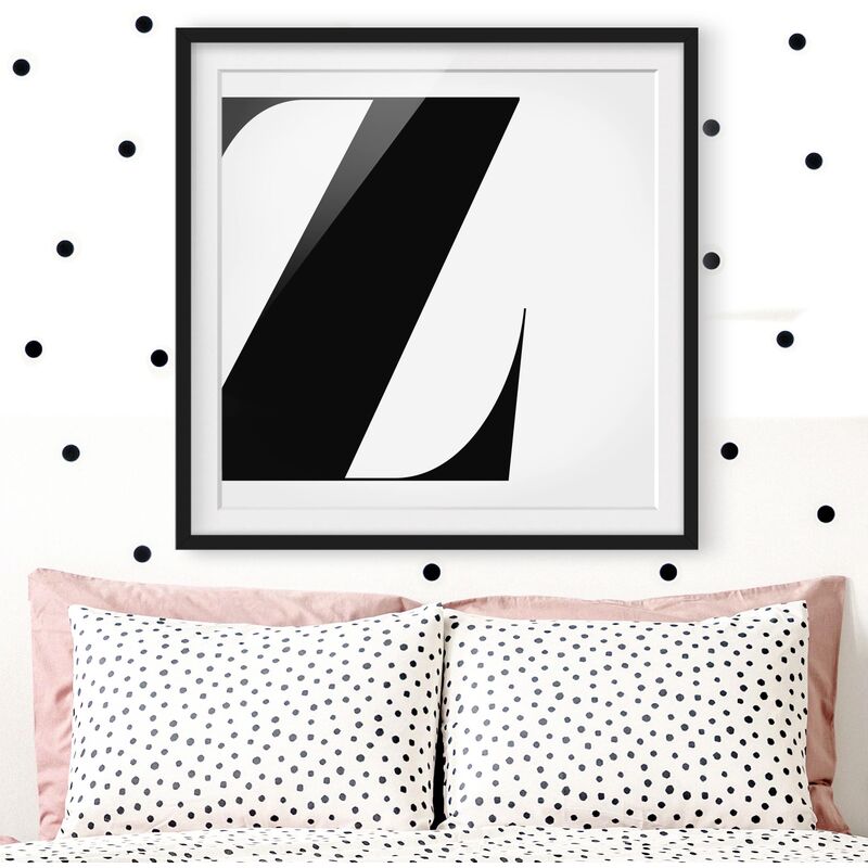

Póster enmarcado - Antiqua Letter Z Dimensión LxA: 70cm x 70cm, Marco: Negro