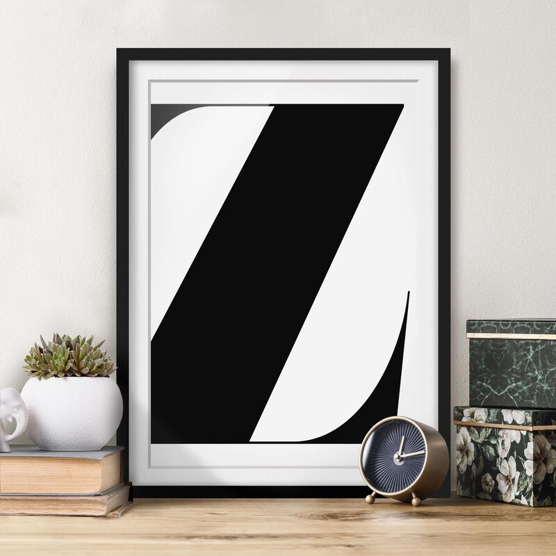 

Póster enmarcado - Antiqua Letter Z Dimensión LxA: 40cm x 30cm, Marco: Negro