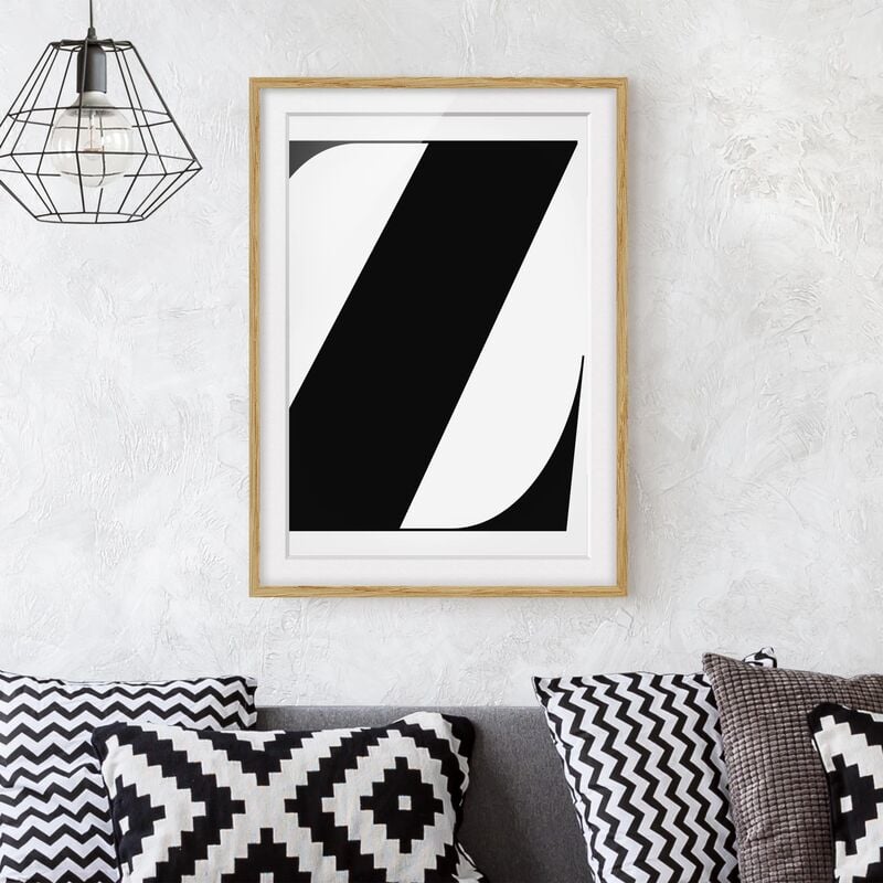 

Póster enmarcado - Antiqua Letter Z Dimensión LxA: 24cm x 18cm, Marco: Roble