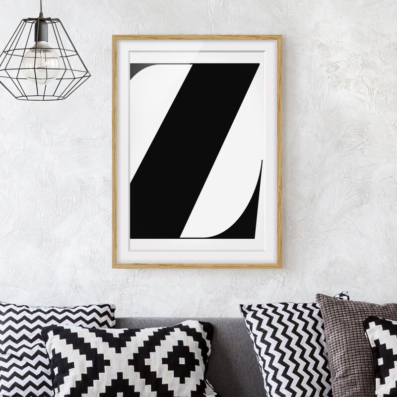 

Póster enmarcado - Antiqua Letter Z Dimensión LxA: 40cm x 30cm, Marco: Roble