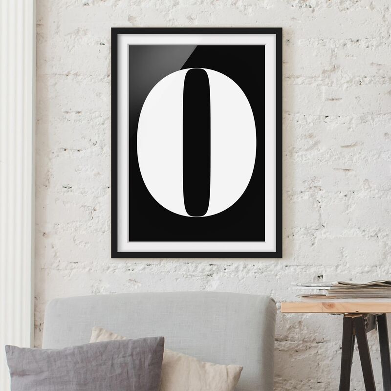 

Póster enmarcado - Antiqua Number 0 Dimensión LxA: 24cm x 18cm, Marco: Negro