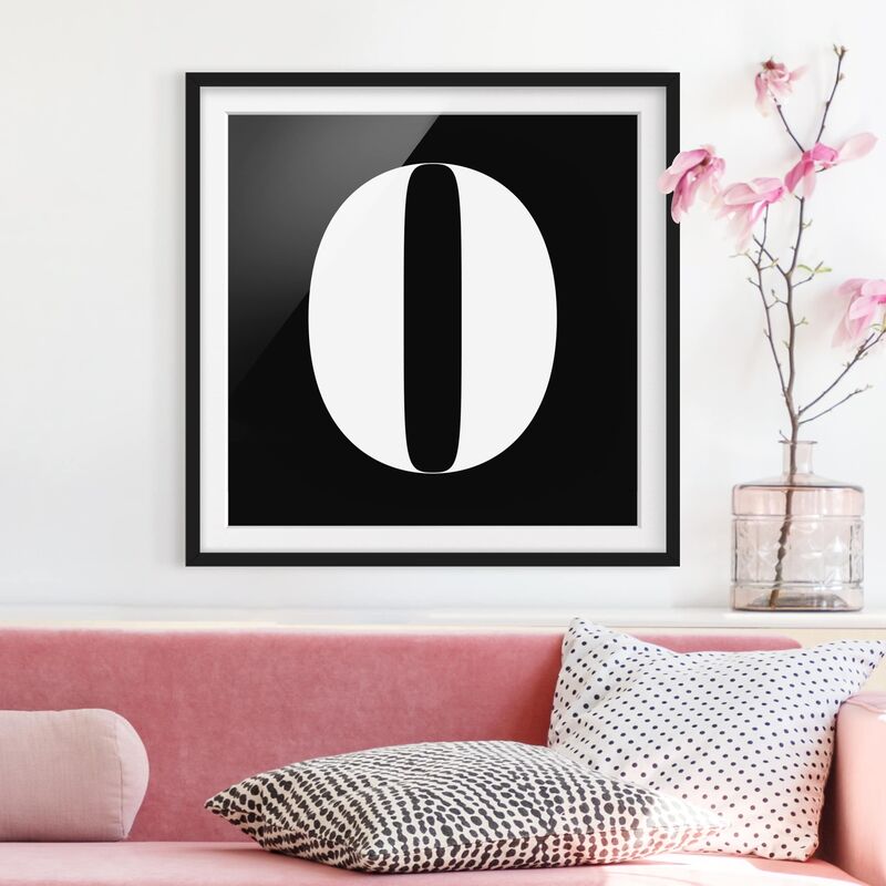 

Póster enmarcado - Antiqua Number 0 Dimensión LxA: 70cm x 70cm, Marco: Negro