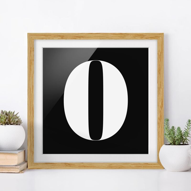 

Póster enmarcado - Antiqua Number 0 Dimensión LxA: 70cm x 70cm, Marco: Roble