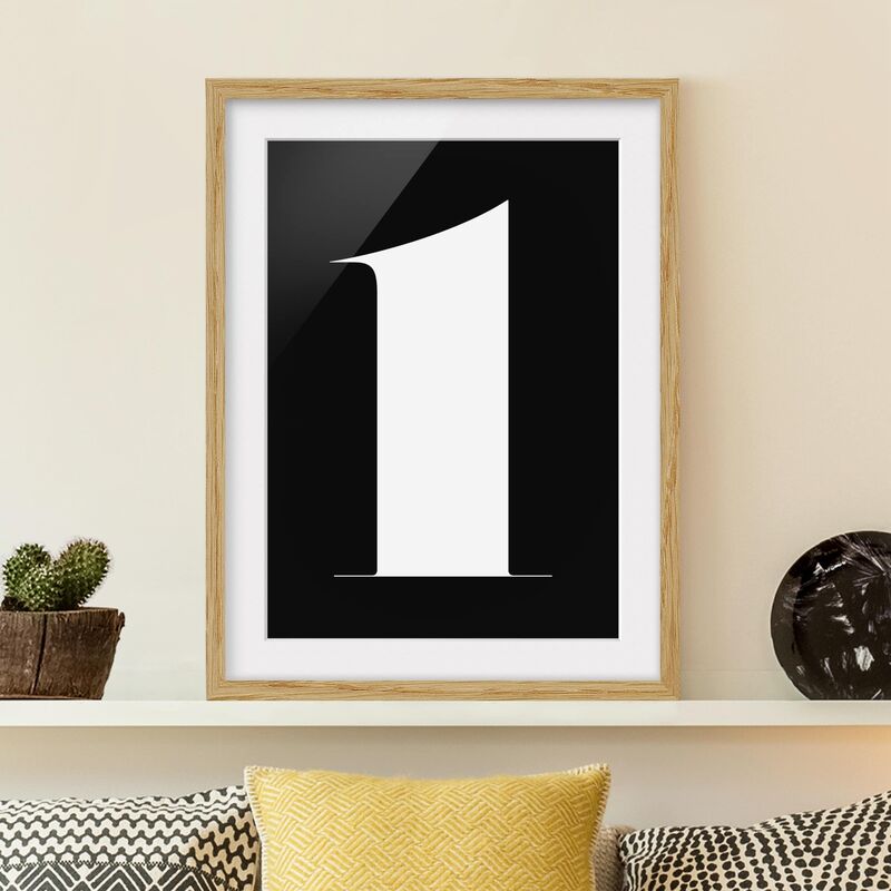 

Póster enmarcado - Antiqua Number 1 Dimensión LxA: 40cm x 30cm, Marco: Roble