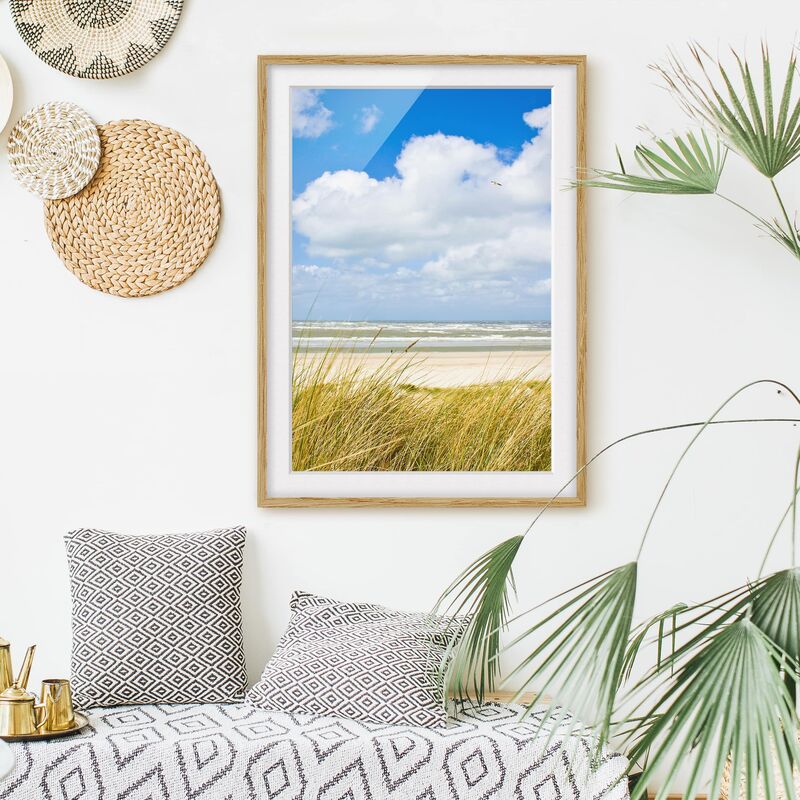 

Póster enmarcado - At The North Sea Coast Dimensión LxA: 40cm x 30cm, Marco: Roble