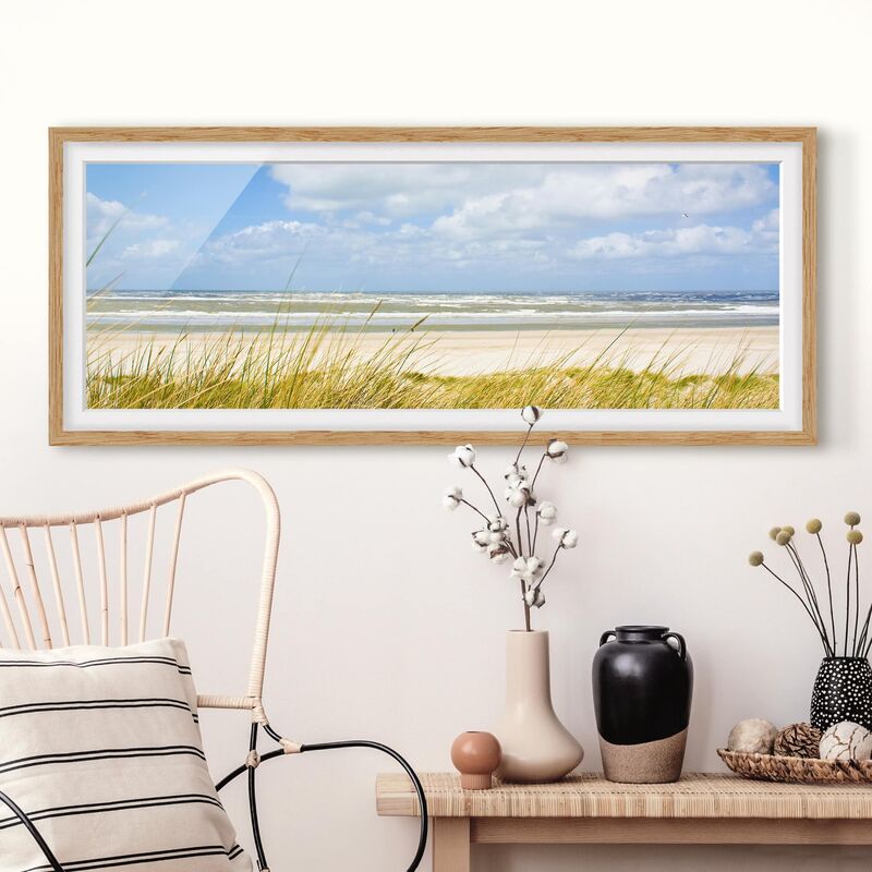 

Póster enmarcado - Sulla Costa Del Nord Dimensión LxA: 50cm x 130cm, Marco: Roble