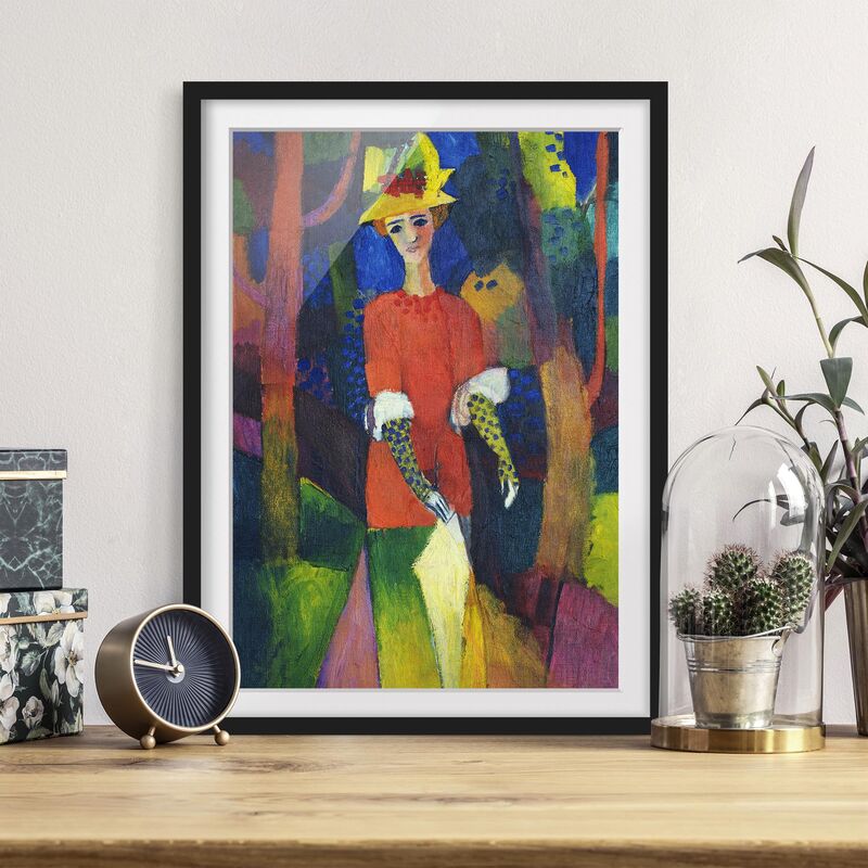 

Póster enmarcado - August Macke - Lady In A Park Dimensión LxA: 40cm x 30cm, Marco: Negro