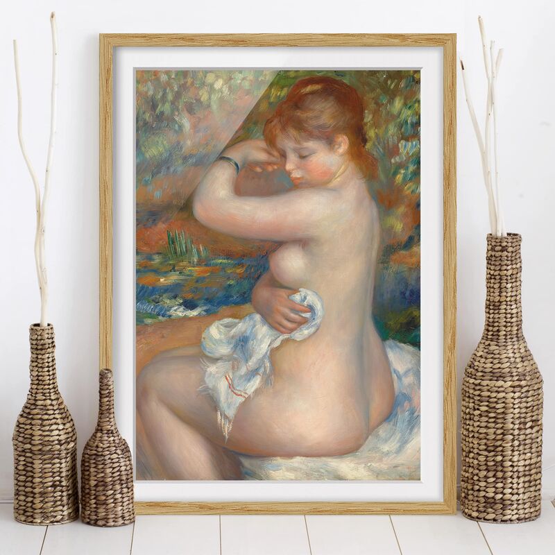 

Póster enmarcado - Auguste Renoir - After The Bath Dimensión LxA: 70cm x 50cm, Marco: Roble