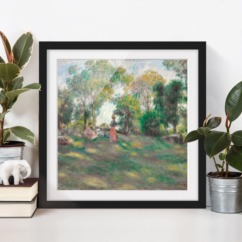 

Póster enmarcado - Auguste Renoir - Landscape With Figures Dimensión LxA: 30cm x 30cm, Marco: Negro