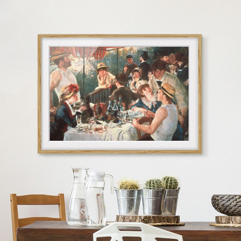 

Póster enmarcado - Auguste Renoir - La colazione dei canottieri Dimensión LxA: 70cm x 100cm, Marco: Roble