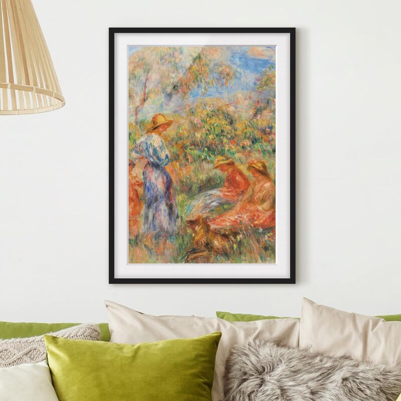 

Póster enmarcado - Auguste Renoir - Three Women And Child In A Landscape Dimensión LxA: 100cm x 70cm, Marco: Negro