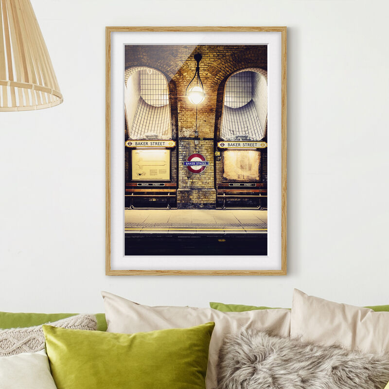 

Póster enmarcado - Baker Street Dimensión LxA: 55cm x 40cm, Marco: Roble