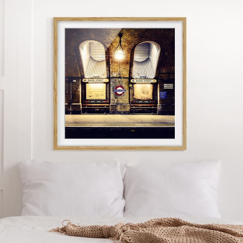 

Póster enmarcado - Baker Street Dimensión LxA: 30cm x 30cm, Marco: Roble