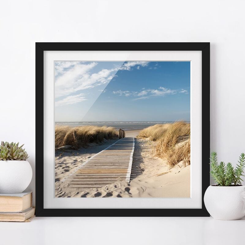 

Póster enmarcado - Baltic Sea Beach Dimensión LxA: 50cm x 50cm, Marco: Negro