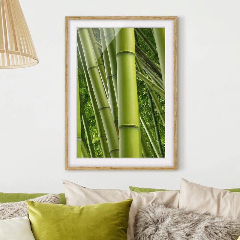 

Póster enmarcado - Bamboo Trees No.2 Dimensión LxA: 70cm x 50cm, Marco: Roble