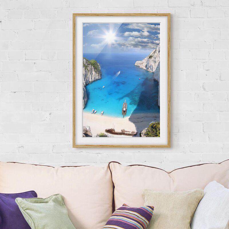 

Póster enmarcado - Bay Dimensión LxA: 100cm x 70cm, Marco: Roble