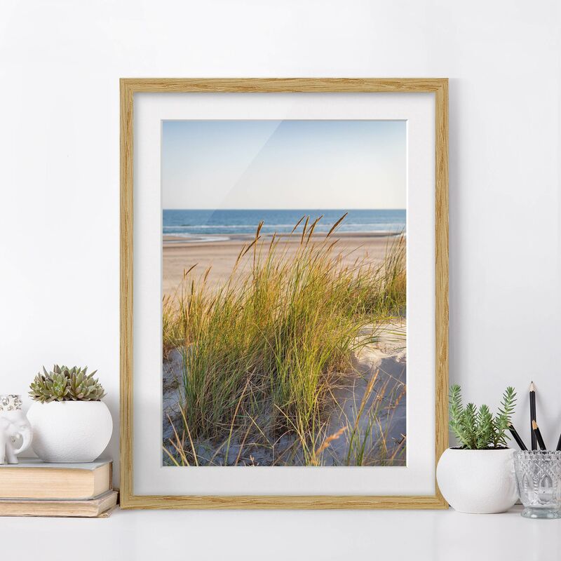 

Póster enmarcado - Beach Dune Al Mare Dimensión LxA: 100cm x 70cm, Marco: Roble