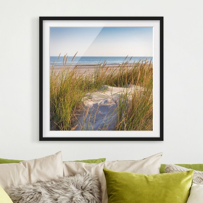 

Póster enmarcado - Beach Dune Al Mare Dimensión LxA: 50cm x 50cm, Marco: Negro