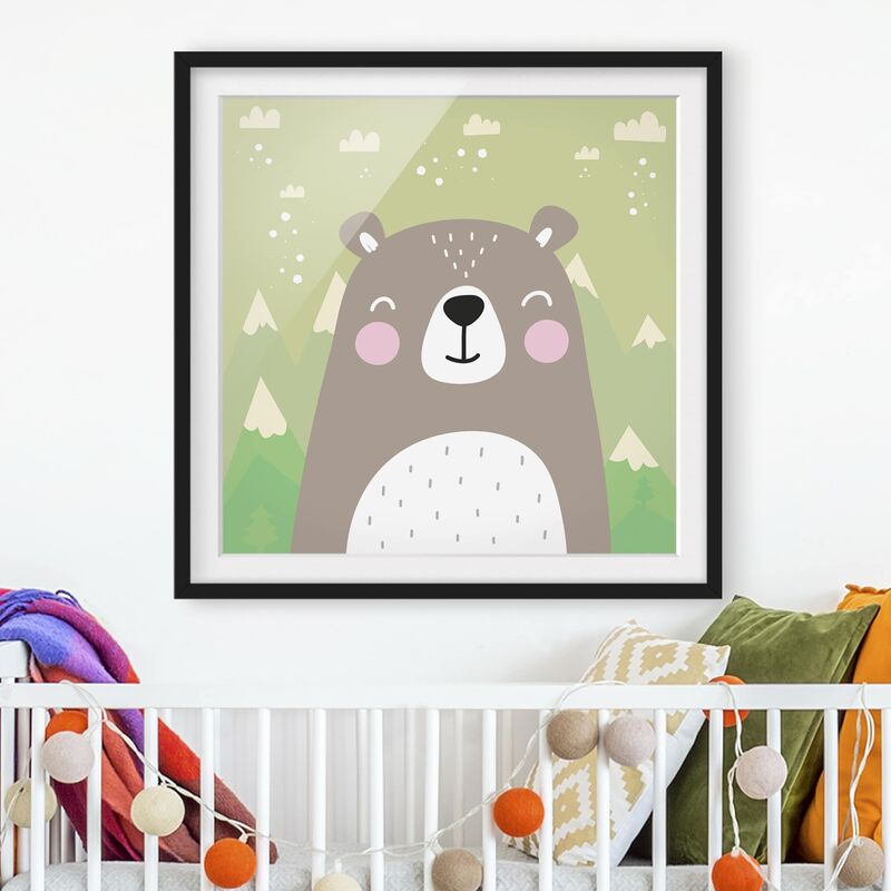 

Póster enmarcado - Bear Dimensión LxA: 30cm x 30cm, Marco: Negro