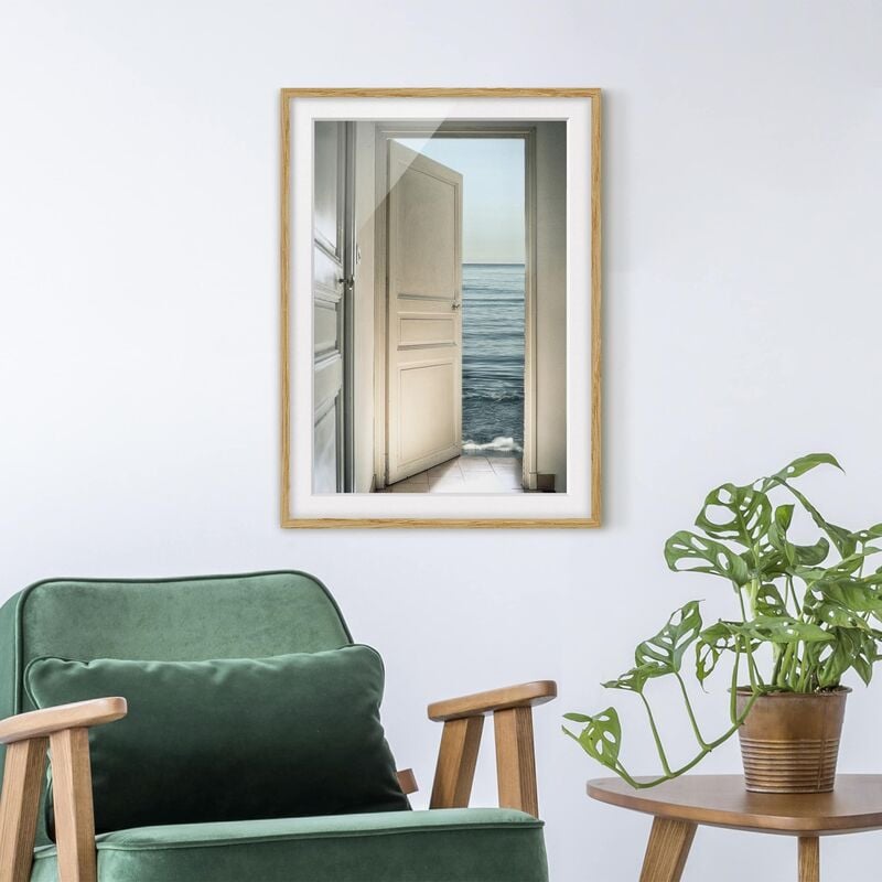 

Póster enmarcado - Behind The Door Dimensión LxA: 24cm x 18cm, Marco: Roble