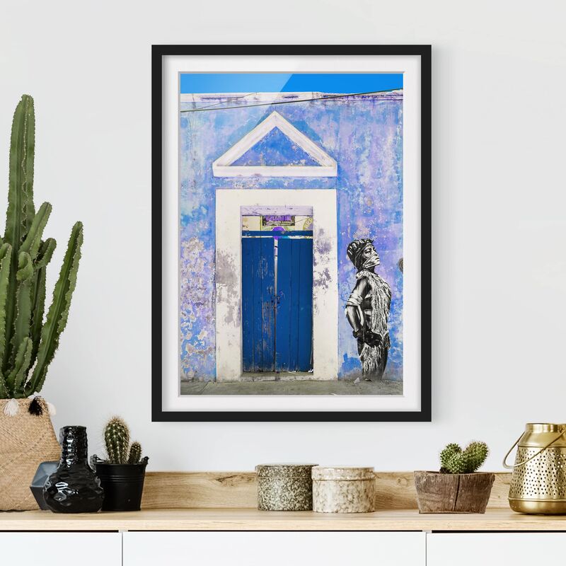 

Póster enmarcado - Blue Main Entrance Dimensión LxA: 70cm x 50cm, Marco: Negro