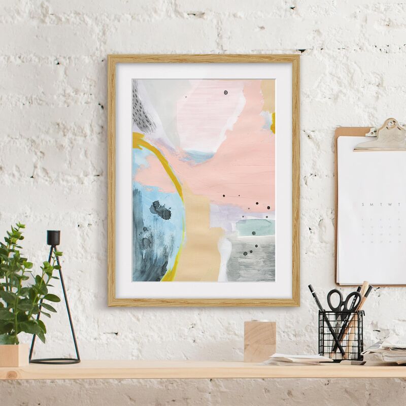 

Póster enmarcado - Offuscata All'Alba Dimensión LxA: 100cm x 70cm, Marco: Roble