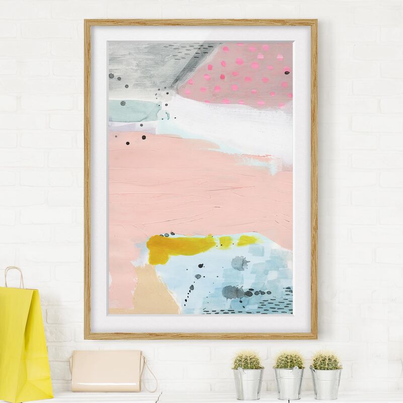 

Póster enmarcado - Offuscata Alba Ii Dimensión LxA: 100cm x 70cm, Marco: Roble