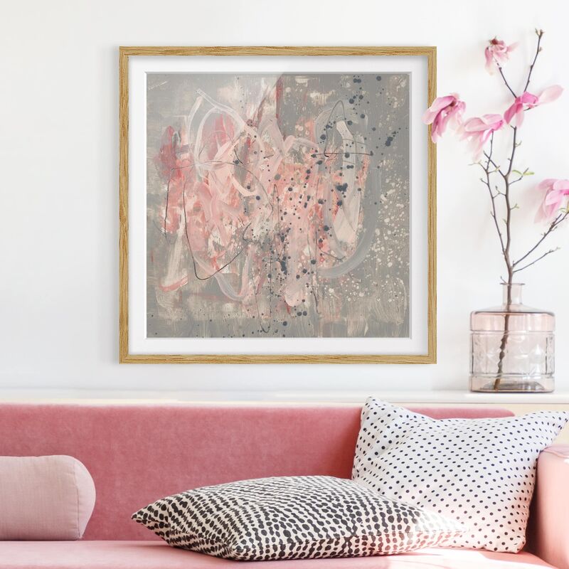 

Póster enmarcado - Blush II Dimensión LxA: 30cm x 30cm, Marco: Roble