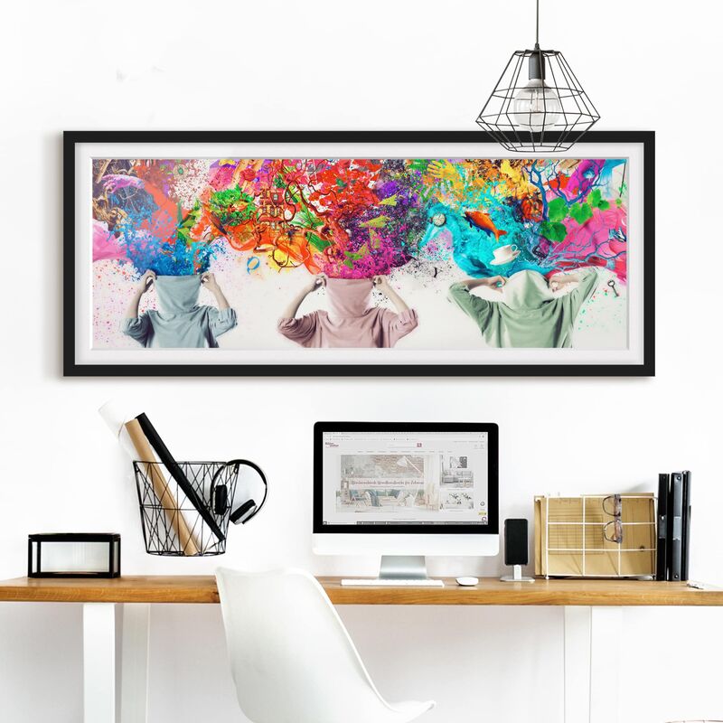 

Póster enmarcado - Esplosioni Di Cervello Dimensión LxA: 20cm x 50cm, Marco: Negro