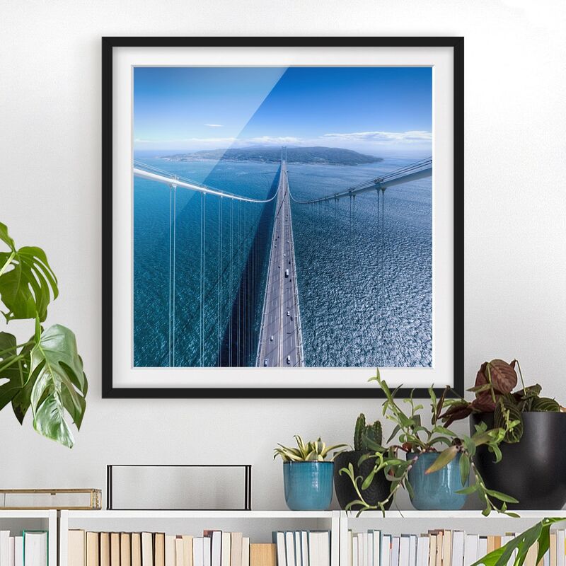 

Póster enmarcado - Bridge to the Islanda Dimensión LxA: 30cm x 30cm, Marco: Negro