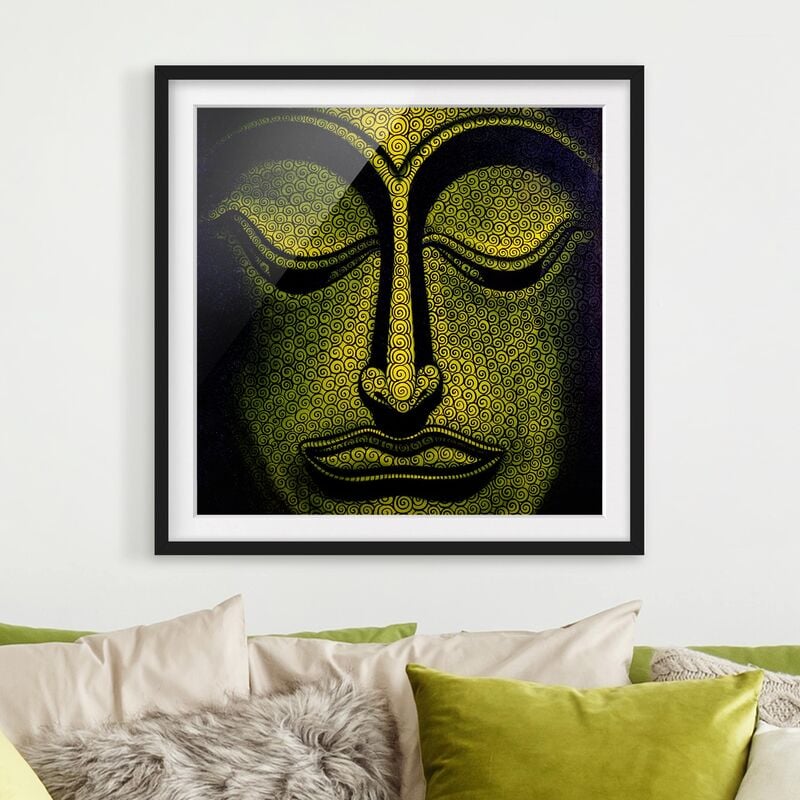 

Póster enmarcado - Buddha In Laos Dimensión LxA: 20cm x 20cm, Marco: Negro