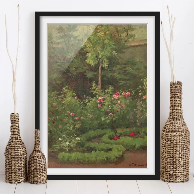 

Póster enmarcado - Camille Pissarro - A Rose Garden Dimensión LxA: 70cm x 50cm, Marco: Negro
