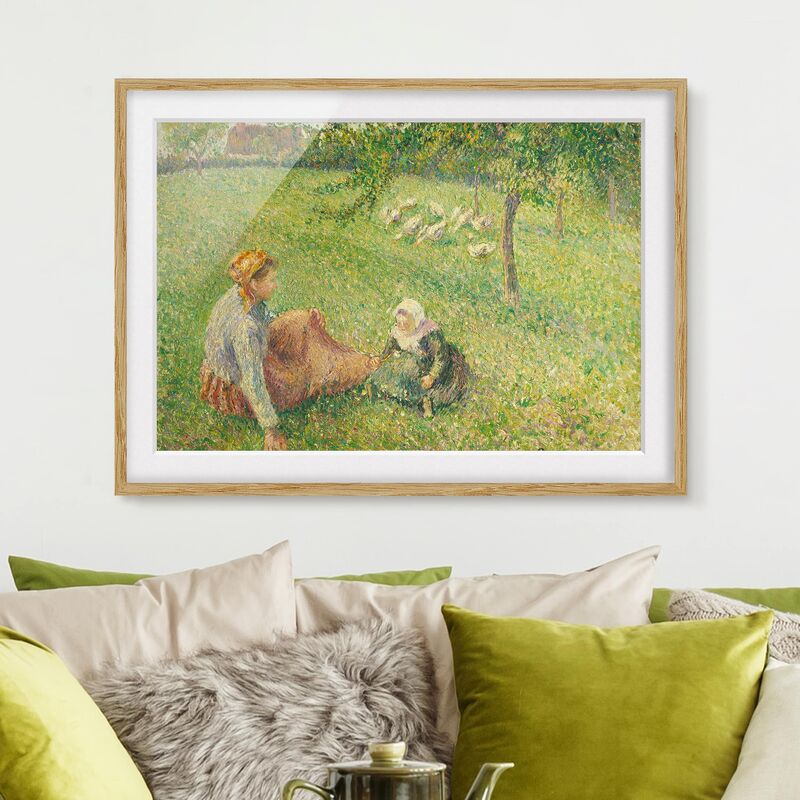 

Póster enmarcado - Camille Pissarro - Gooseherd Dimensión LxA: 50cm x 70cm, Marco: Roble