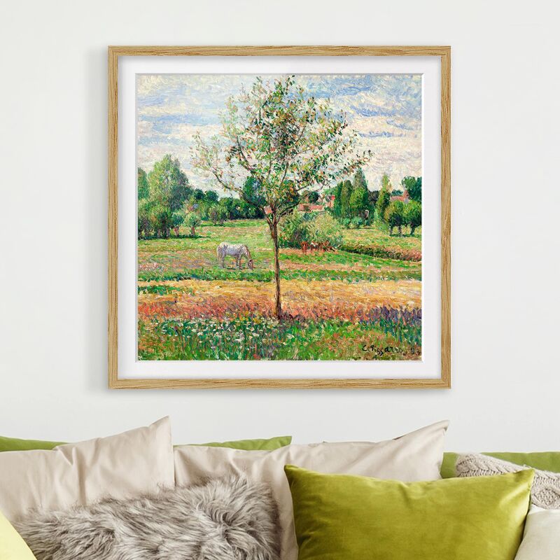 

Póster enmarcado - Camille Pissarro - Meadow With Mold Dimensión LxA: 20cm x 20cm, Marco: Roble