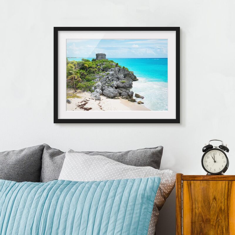 

Póster enmarcado - Caribbean Coast Tulum Ruins Dimensión LxA: 50cm x 70cm, Marco: Negro