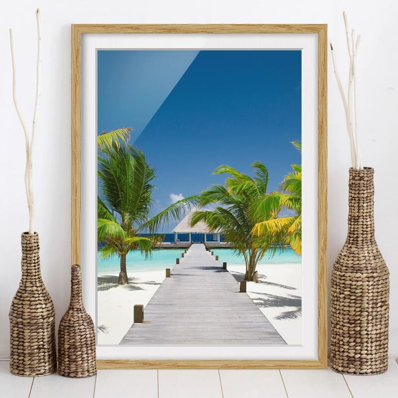 

Póster enmarcado - Catwalk To Paradise Dimensión LxA: 55cm x 40cm, Marco: Roble
