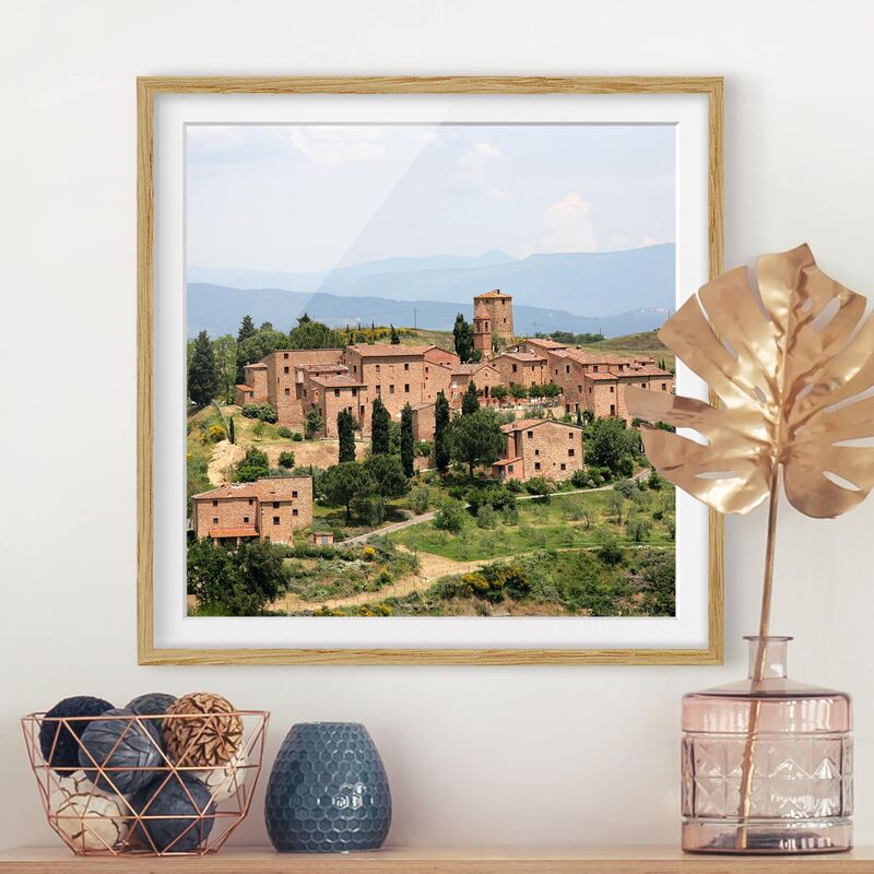 

Póster enmarcado - Charming Tuscany Dimensión LxA: 20cm x 20cm, Marco: Roble
