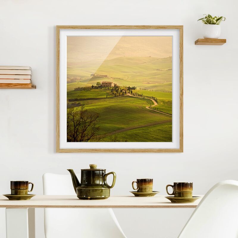

Póster enmarcado - Chianti Tuscany Dimensión LxA: 20cm x 20cm, Marco: Roble