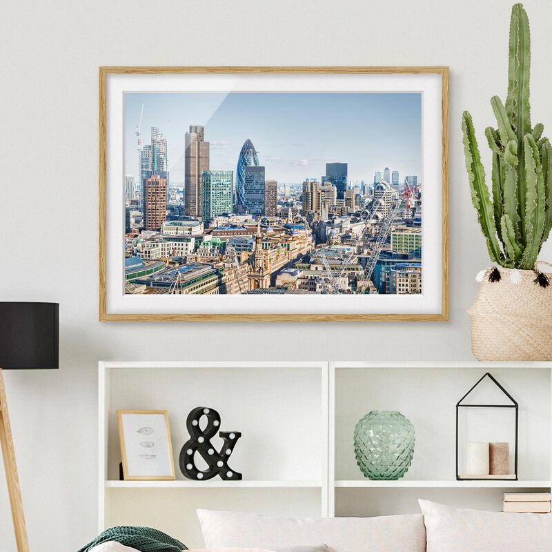 

Póster enmarcado - City Of London Dimensión LxA: 18cm x 24cm, Marco: Roble