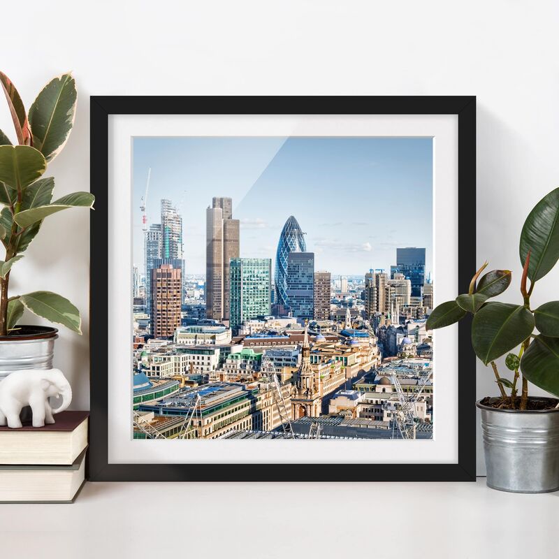 

Póster enmarcado - City Of London Dimensión LxA: 30cm x 30cm, Marco: Negro