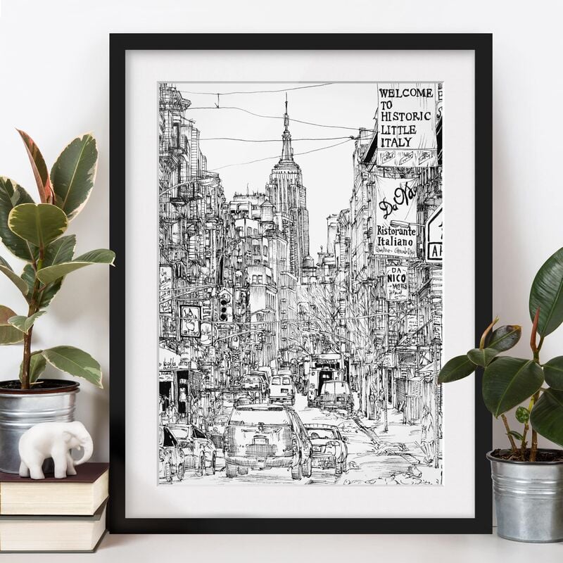 

Póster enmarcado - Città Studi - Piccola Italia Dimensión LxA: 55cm x 40cm, Marco: Negro