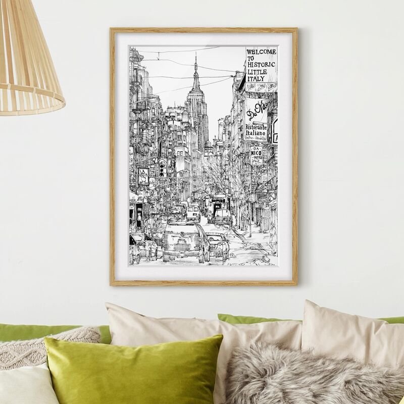 

Póster enmarcado - Città Studi - Piccola Italia Dimensión LxA: 100cm x 70cm, Marco: Roble