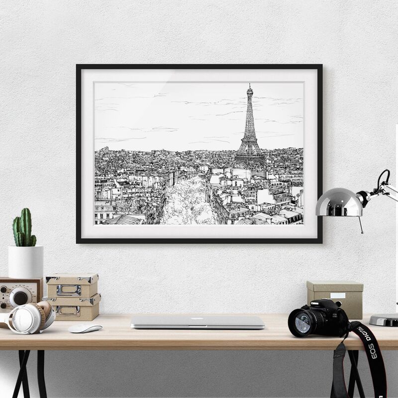 

Póster enmarcado - City Study - Paris Dimensión LxA: 18cm x 24cm, Marco: Negro