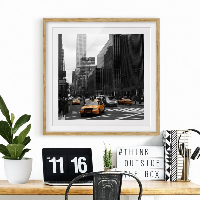 

Póster enmarcado - Classic NYC Dimensión LxA: 20cm x 20cm, Marco: Roble