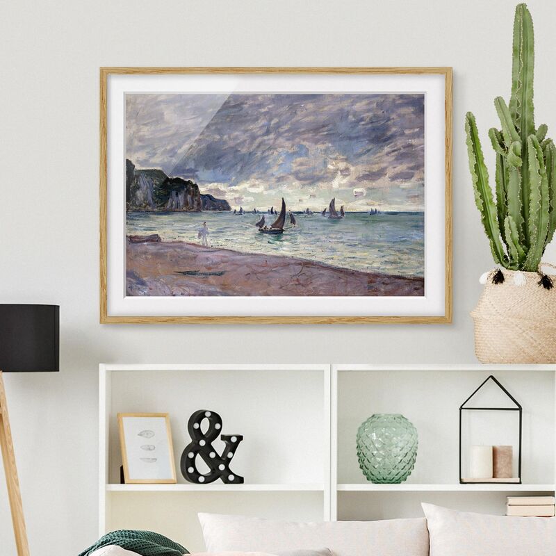 

Póster enmarcado - Claude Monet - Coast Of Pourville Dimensión LxA: 70cm x 100cm, Marco: Roble
