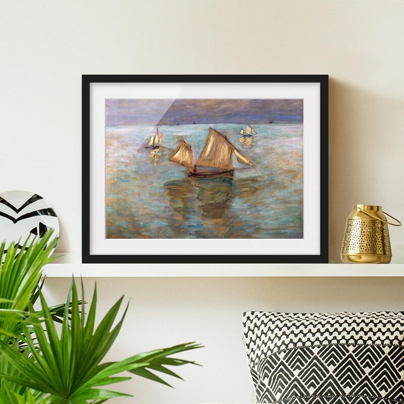 

Póster enmarcado - Claude Monet - Fishing Boats Dimensión LxA: 40cm x 55cm, Marco: Negro