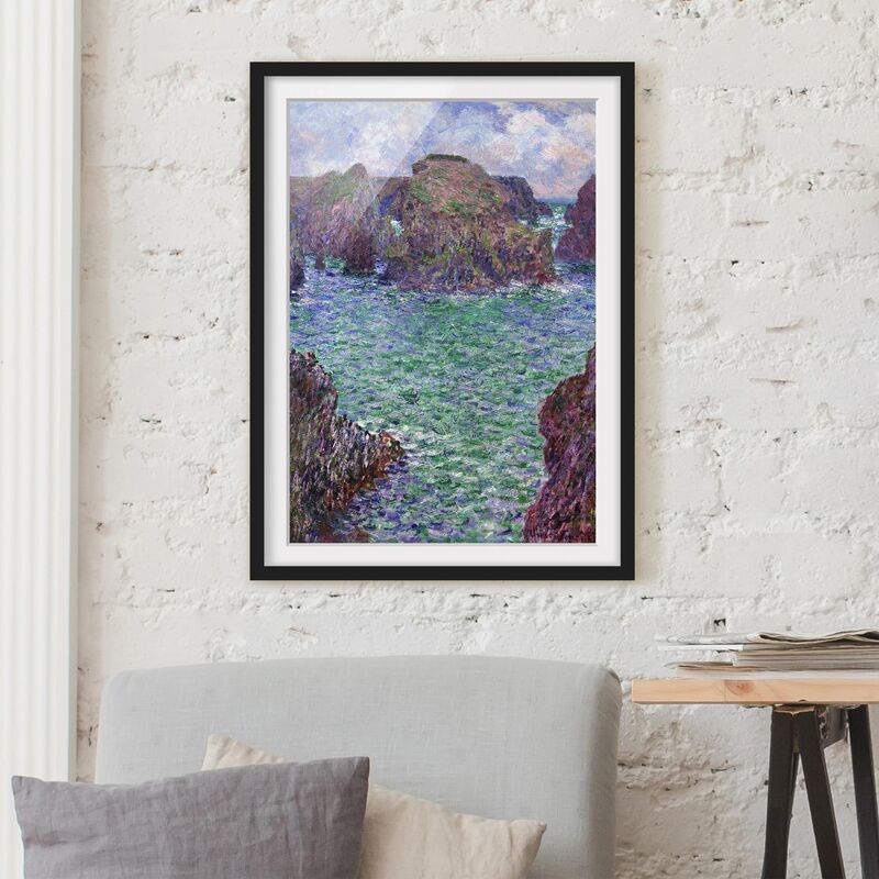 

Póster enmarcado - Claude Monet - Port-Goulphar, Belle-Île Dimensión LxA: 100cm x 70cm, Marco: Negro