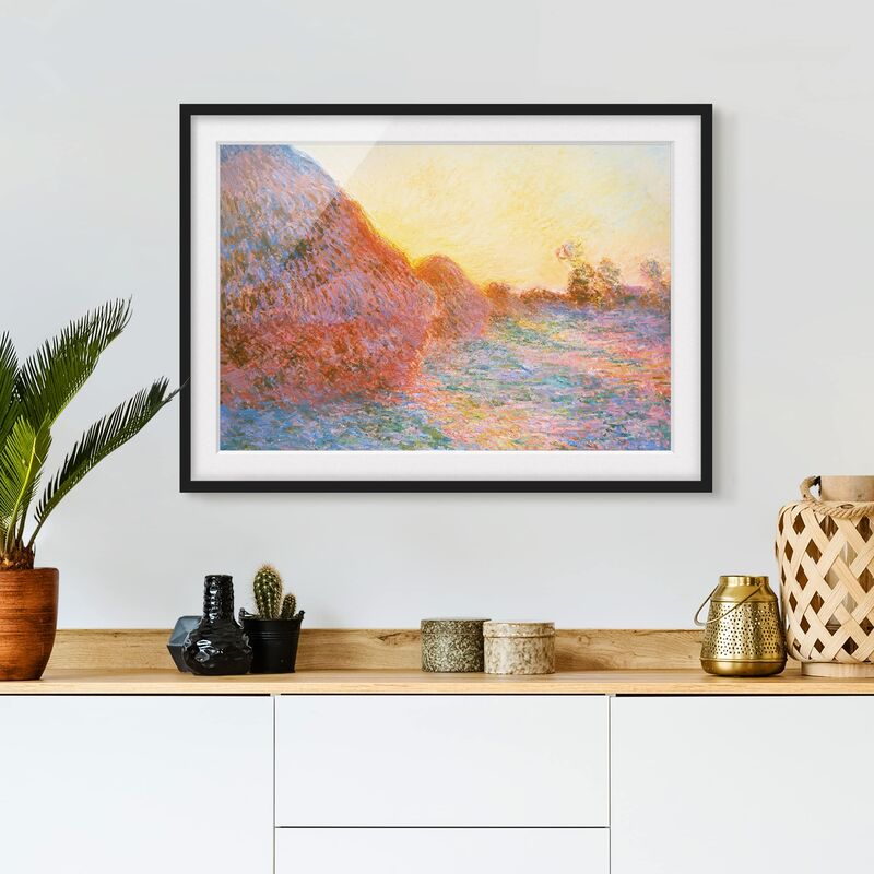 

Póster enmarcado - Claude Monet - Straw Barn Dimensión LxA: 18cm x 24cm, Marco: Negro